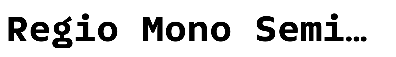 Regio Mono Semi Bold